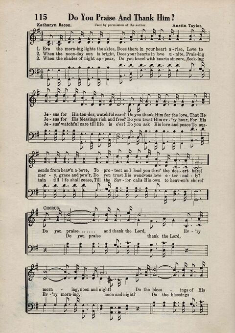 Sweeter Than All Songs: containing many new songs, a number of the popular songs of to-day, with many familiar hymns; for all occasions of Christian work and worship  page 104