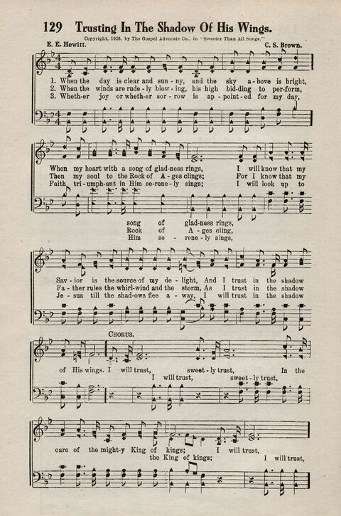 Sweeter Than All Songs: containing many new songs, a number of the popular songs of to-day, with many familiar hymns; for all occasions of Christian work and worship  page 116