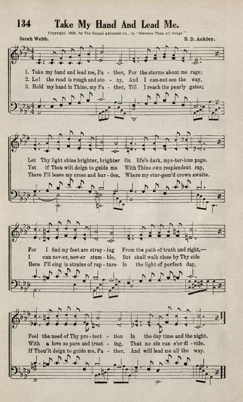 Sweeter Than All Songs: containing many new songs, a number of the popular songs of to-day, with many familiar hymns; for all occasions of Christian work and worship  page 121