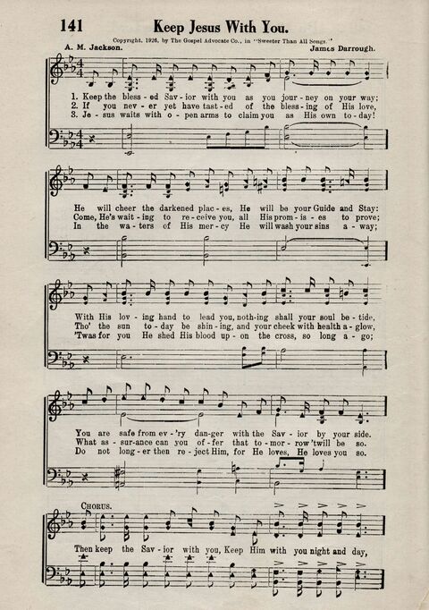 Sweeter Than All Songs: containing many new songs, a number of the popular songs of to-day, with many familiar hymns; for all occasions of Christian work and worship  page 128