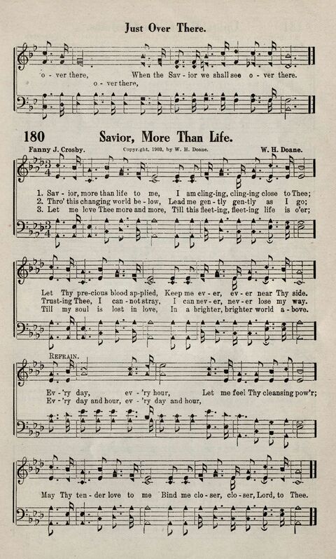 Sweeter Than All Songs: containing many new songs, a number of the popular songs of to-day, with many familiar hymns; for all occasions of Christian work and worship  page 165