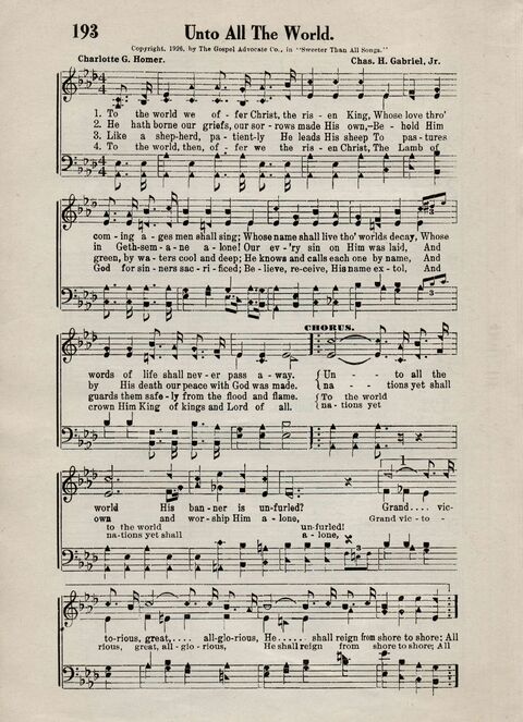 Sweeter Than All Songs: containing many new songs, a number of the popular songs of to-day, with many familiar hymns; for all occasions of Christian work and worship  page 178