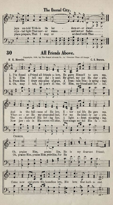 Sweeter Than All Songs: containing many new songs, a number of the popular songs of to-day, with many familiar hymns; for all occasions of Christian work and worship  page 27