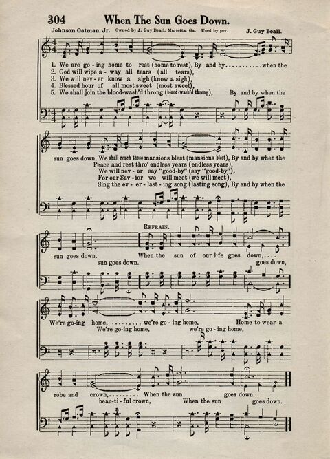Sweeter Than All Songs: containing many new songs, a number of the popular songs of to-day, with many familiar hymns; for all occasions of Christian work and worship  page 282