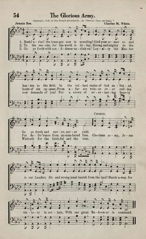 Sweeter Than All Songs: containing many new songs, a number of the popular songs of to-day, with many familiar hymns; for all occasions of Christian work and worship  page 47