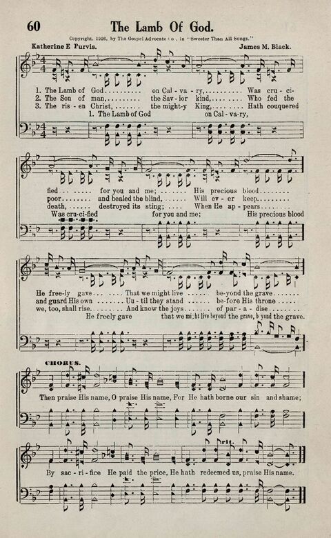 Sweeter Than All Songs: containing many new songs, a number of the popular songs of to-day, with many familiar hymns; for all occasions of Christian work and worship  page 53