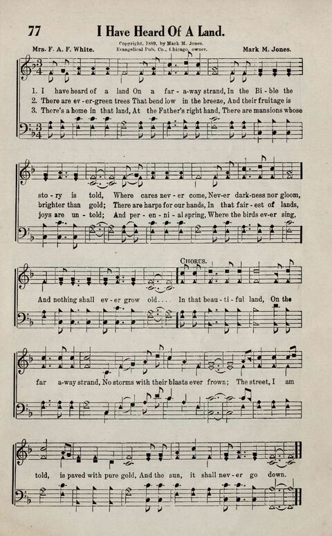 Sweeter Than All Songs: containing many new songs, a number of the popular songs of to-day, with many familiar hymns; for all occasions of Christian work and worship  page 69