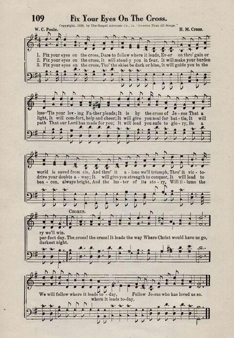 Sweeter Than All Songs: containing many new songs, a number of the popular songs of to-day, with many familiar hymns; for all occasions of Christian work and worship  page 98