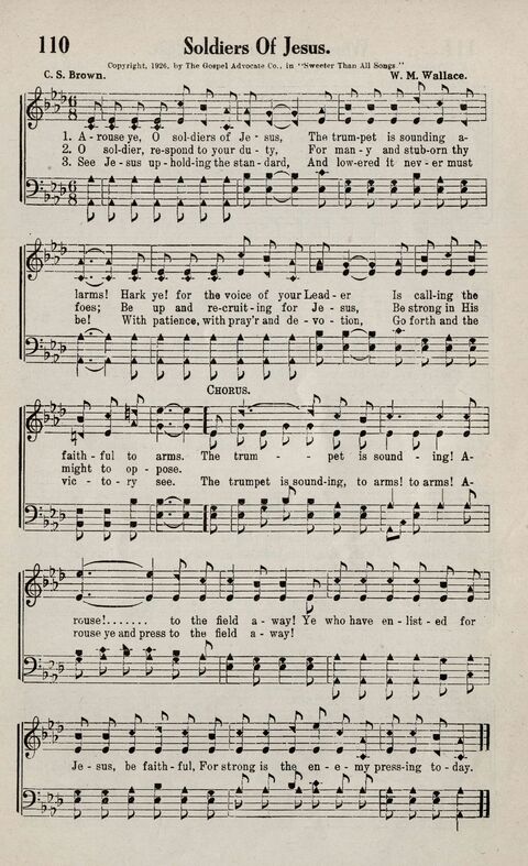 Sweeter Than All Songs: containing many new songs, a number of the popular songs of to-day, with many familiar hymns; for all occasions of Christian work and worship  page 99