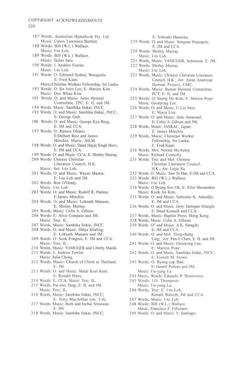 Sound the Bamboo: CCA Hymnal 2000 page 421