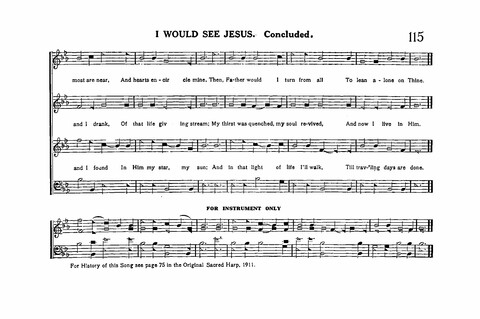 Sacred Tunes and Hymns: Containing a Special Collection of a Very High Order of Standard Sacred Tunes and Hymns Novel and Newly Arranged page 115