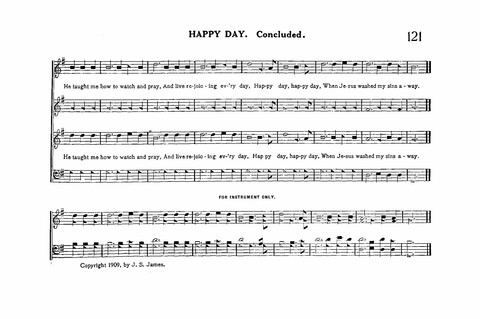 Sacred Tunes and Hymns: Containing a Special Collection of a Very High Order of Standard Sacred Tunes and Hymns Novel and Newly Arranged page 121