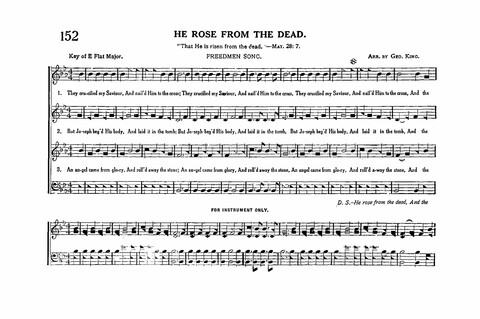 Sacred Tunes and Hymns: Containing a Special Collection of a Very High Order of Standard Sacred Tunes and Hymns Novel and Newly Arranged page 152
