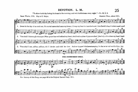 Sacred Tunes and Hymns: Containing a Special Collection of a Very High Order of Standard Sacred Tunes and Hymns Novel and Newly Arranged page 25