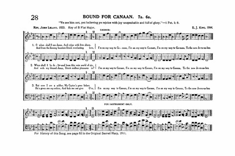 Sacred Tunes and Hymns: Containing a Special Collection of a Very High Order of Standard Sacred Tunes and Hymns Novel and Newly Arranged page 28