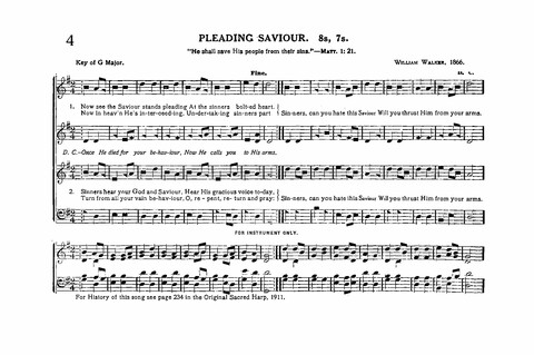 Sacred Tunes and Hymns: Containing a Special Collection of a Very High Order of Standard Sacred Tunes and Hymns Novel and Newly Arranged page 4