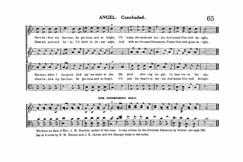 Sacred Tunes and Hymns: Containing a Special Collection of a Very High Order of Standard Sacred Tunes and Hymns Novel and Newly Arranged page 65