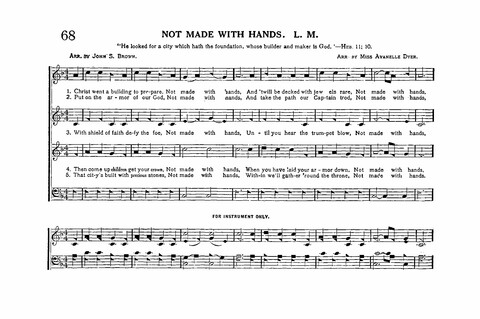 Sacred Tunes and Hymns: Containing a Special Collection of a Very High Order of Standard Sacred Tunes and Hymns Novel and Newly Arranged page 68