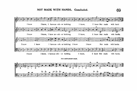 Sacred Tunes and Hymns: Containing a Special Collection of a Very High Order of Standard Sacred Tunes and Hymns Novel and Newly Arranged page 69
