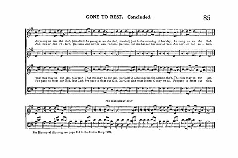 Sacred Tunes and Hymns: Containing a Special Collection of a Very High Order of Standard Sacred Tunes and Hymns Novel and Newly Arranged page 85