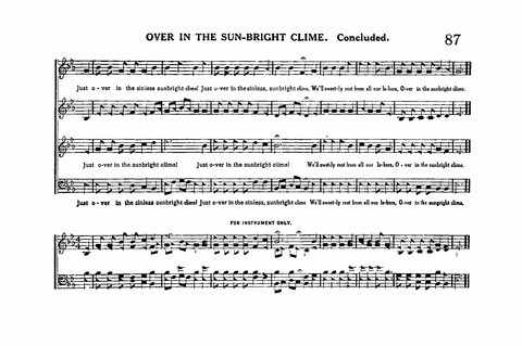 Sacred Tunes and Hymns: Containing a Special Collection of a Very High Order of Standard Sacred Tunes and Hymns Novel and Newly Arranged page 87