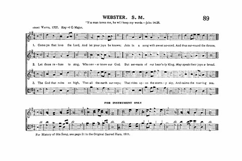 Sacred Tunes and Hymns: Containing a Special Collection of a Very High Order of Standard Sacred Tunes and Hymns Novel and Newly Arranged page 89