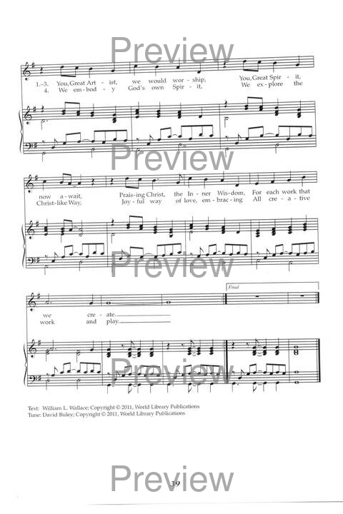 Singing the Sacred: psalms, hymns, and spiritual songs (Vol 1) page 39
