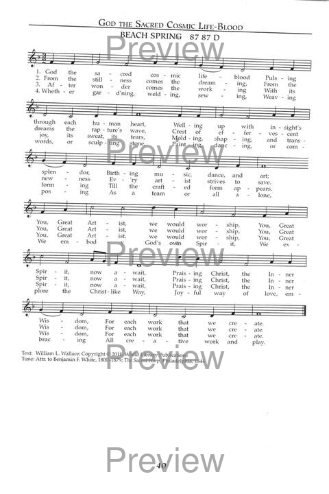 Singing the Sacred: psalms, hymns, and spiritual songs (Vol 1) page 40