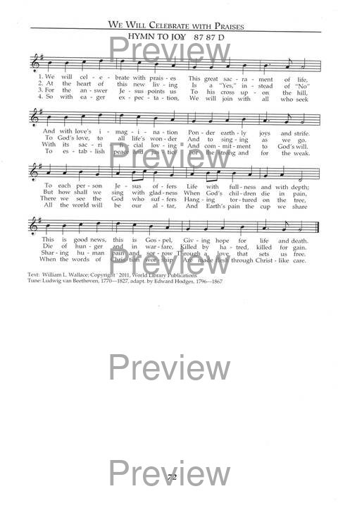 Singing the Sacred: psalms, hymns, and spiritual songs (Vol 1) page 72