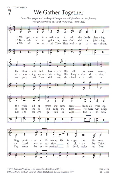 Sing the Wonder: hymns and psalms for the church (2nd ed.) page 8