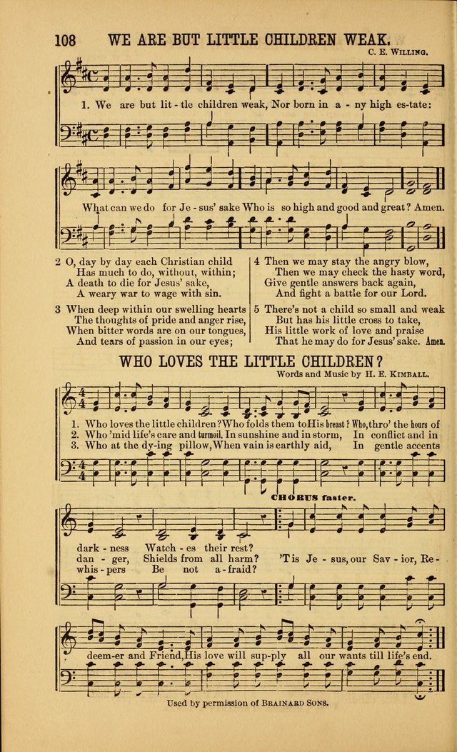 Singing on the Way: a collection of hymns and tunes for Sunday schools, social worship and congregations page 108