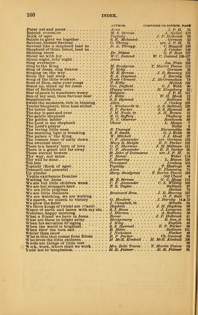 Singing on the Way: a collection of hymns and tunes for Sunday schools, social worship and congregations page 160