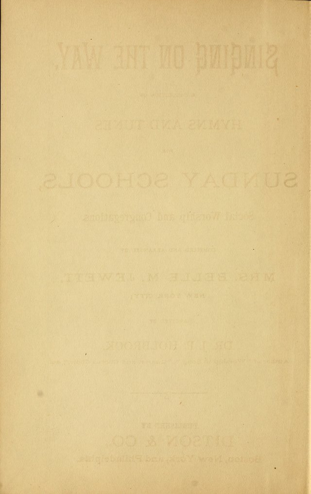 Singing on the Way: a collection of hymns and tunes for Sunday schools, social worship and congregations page iv