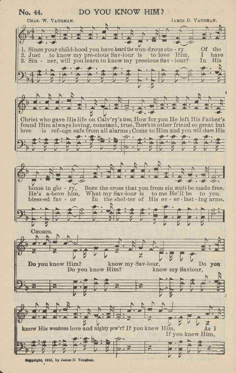 Soul-Winning Songs: for revivals, all soul winning work and general church use page 44