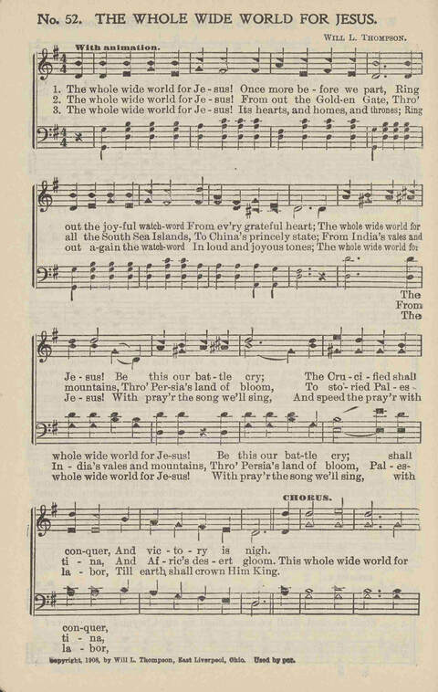 Soul-Winning Songs: for revivals, all soul winning work and general church use page 52