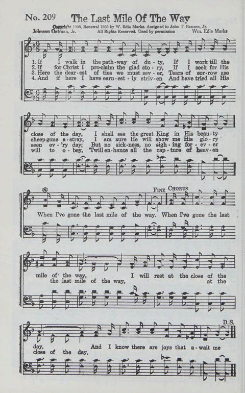 Songs We Sing Complete: a selection of songs that never grow old which have inspired the saints through decades page 210