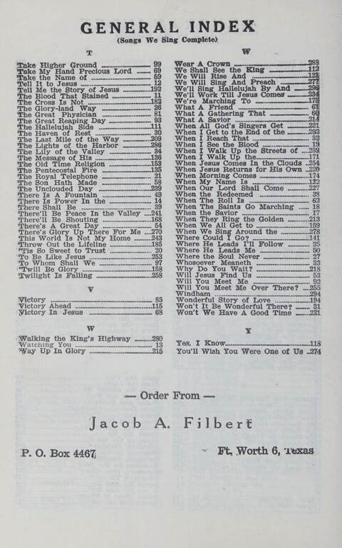 Songs We Sing Complete: a selection of songs that never grow old which have inspired the saints through decades page 318