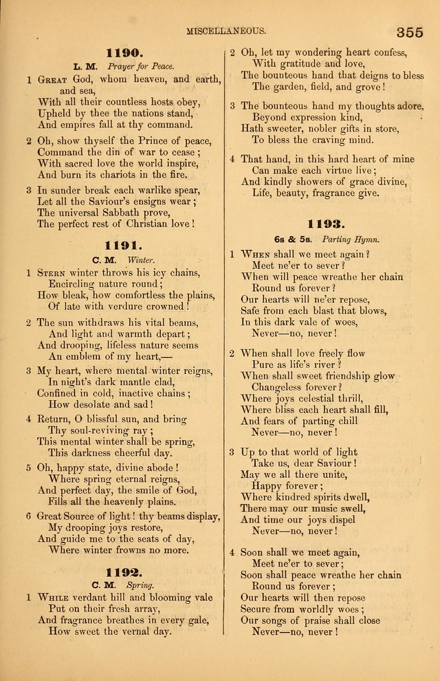Songs of the Church: or, hymns and tunes for Christian worship page 355