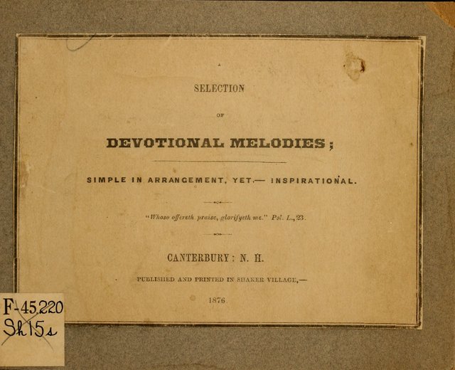 Selection of Devotional Melodies: simple in arrangement, yet,--inspirational page i