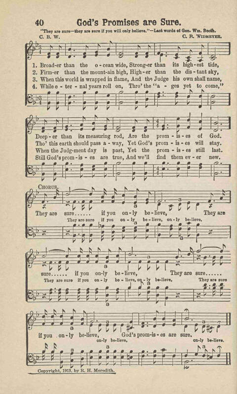 Songs of Praise: Charles A. Shreve campain special page 40