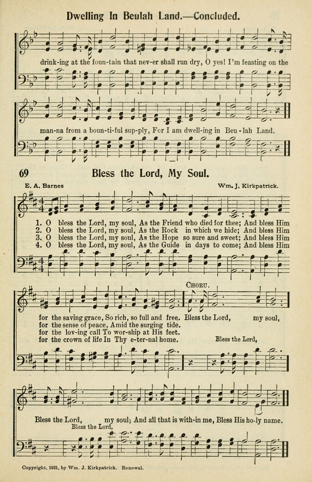 Tabernacle Hymns: No. 2 page 69