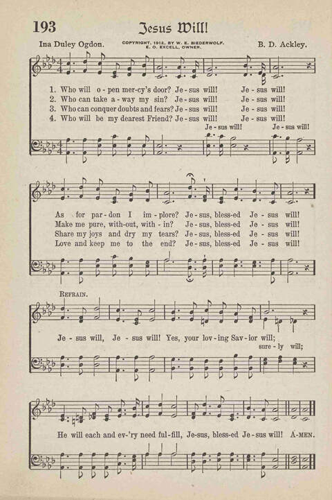 The Temple Hymnal: old standard hymns and popular gospel songs for use in all departments of church, Sunday school and young people