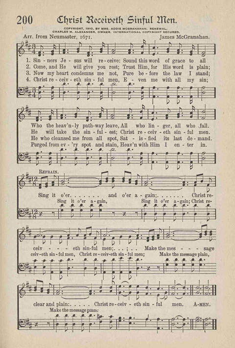 The Temple Hymnal: old standard hymns and popular gospel songs for use in all departments of church, Sunday school and young people