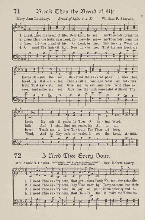 The Temple Hymnal: old standard hymns and popular gospel songs for use in all departments of church, Sunday school and young people