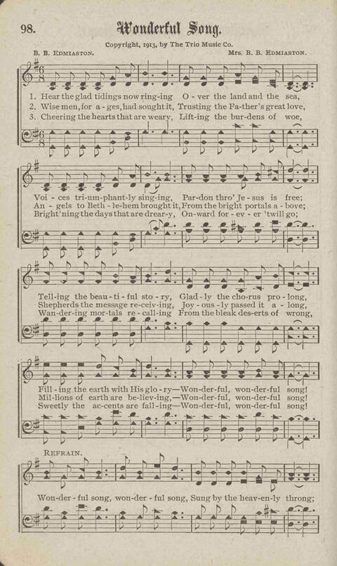 Tidings of Glory: a book of gospel songs for Christian work and worship page 105