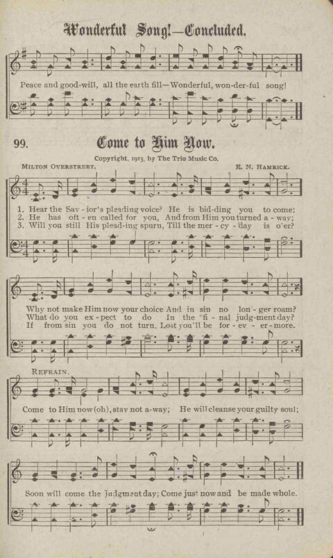 Tidings of Glory: a book of gospel songs for Christian work and worship page 106