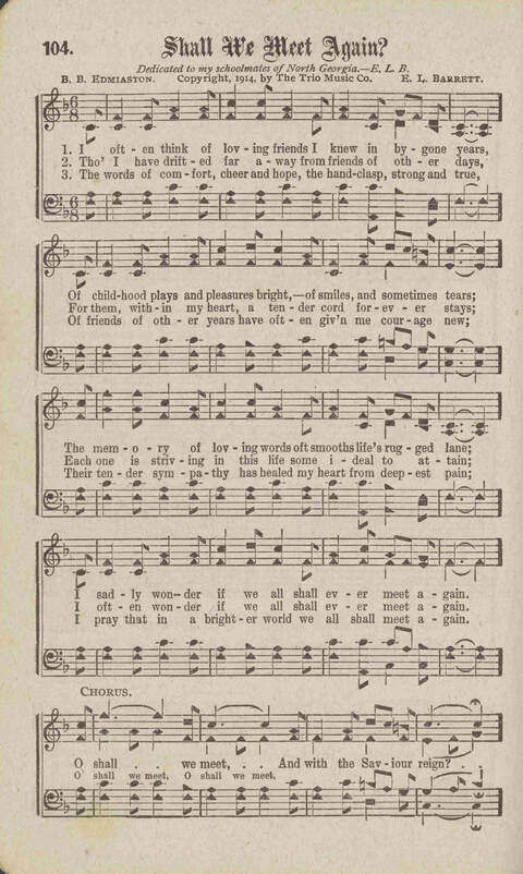 Tidings of Glory: a book of gospel songs for Christian work and worship page 111