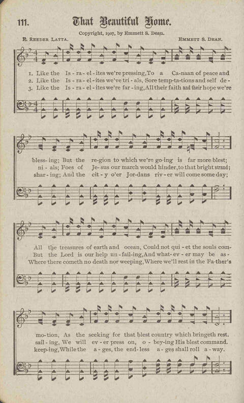 Tidings of Glory: a book of gospel songs for Christian work and worship page 119