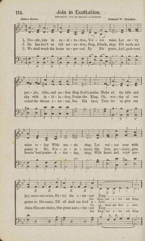 Tidings of Glory: a book of gospel songs for Christian work and worship page 125