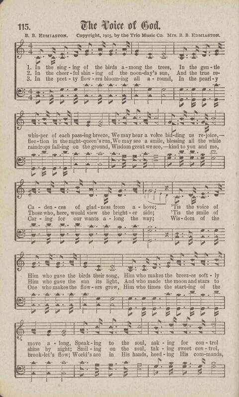 Tidings of Glory: a book of gospel songs for Christian work and worship page 127